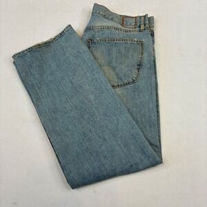 Hugo Boss Orange Label Jeans Mens 35x32 Light Blue Straight Leg Denim Italy